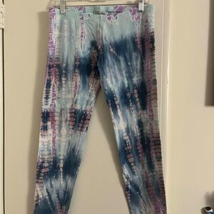 Hard Tail Tie-Dye Leggings - Blue and Purple